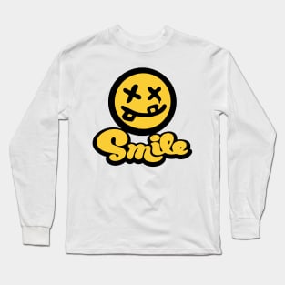 Y2K Asthetic 90'S Retro Smile Emoji Graphic Long Sleeve T-Shirt